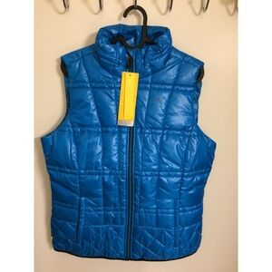 Lole Icy 2 Metallic Blue Quilted Vest NWT